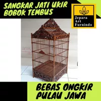 SANGKAR BURUNG - SANGKAR BURUNG KAYU JATI UKIR - SARANG BURUNG UKIR