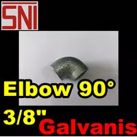 Elbow 90 Elbow 90 drajat derajat Drat 3/8 inch Galvanis ASLI SNI