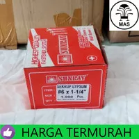 Sekrup Gypsum 6x1 1/4" 3cm Sunray (1000pc) Harga per BOX Drywall Screw