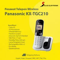 Telepon Wireless Cordless Panasonic KX-TGC210 - Telepon Kantor Rumah