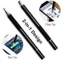 Stylus Pen 2in1 Pen Stylus Universal With Round tip Microfiber Head