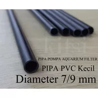 PIPA PVC 8 MM HITAM / PIPA HITAM KECIL POMPA FILTER AQUARIUM D` 7/9 mm