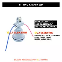 Fitting gantung WD E 27 keramik fitting outdor lampu jalan