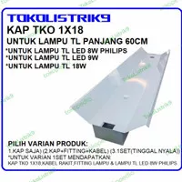 Kap Lampu TKO 1x18 watt / Kap Lampu TL TKO 1x18 watt