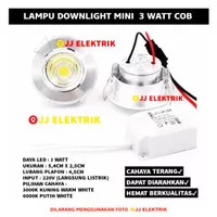 Lampu Downlight Spotlight LED Mini 3W 3 Watt COB Plafon