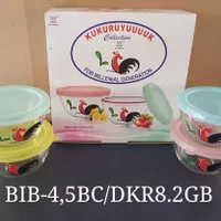 Mangkok Ayam Kukuruyuk Mangkok 1 Set isi 4 Pcs+Tutup