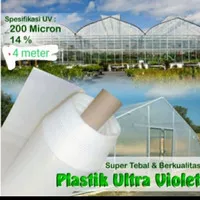 plastik UV lebar 4 meter x panjang 20m 200 micron