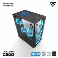 Varro Prime Casing Gaming Nuclear C300 (FREE 3 BLUE FAN)