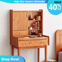 cermin meja rias minimalis furniture kayu solid free ongkir jepara