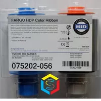 Fargo HDP Color Ribbon 075202 - 056 Ymckh 500 Images E- KTP Original