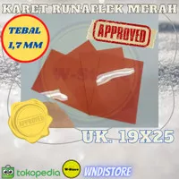 Karet Runaflek Merah 19x25cm / Karet Stempel Runaflek Merah