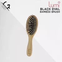 Lumi Bamboo Black Oval Brush - Sisir Rambut