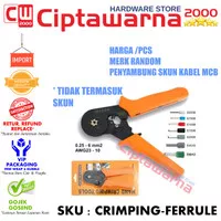Crimping Tools Ferrule Tang Skun Kabel MCB 0.25-6mm2 HSC8 6-4 AWG23-10