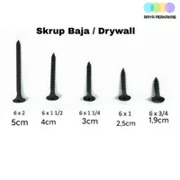 Drywall Sekrup Skrup Baja Gypsum Gipsum 3/4 , 1 ,1¼ ,1½ , 2 Inchi
