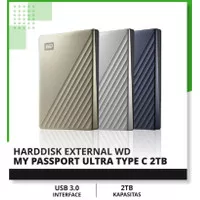 HDD External WD 2 Tb My Passport Ultra External Hardisk 2.5" USB 3.0