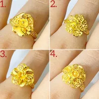 Cincin bunga emas asli kadar 700 70 16k like kendari mawar rose tulip