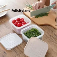 Kotak Penyimpanan Buah Sayuran Segar Bahan Plastik Untuk Kulkas Dapur