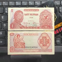 Uang Kertas Kuno Indonesia 1 Rupiah Sudirman Tahun 1968
