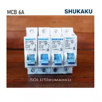 MCB SHUKAKU BIRU 6A SIKRING 6 AMPERE 1300 WATT