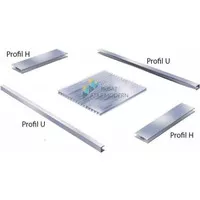Profil Sambungan Polycarbonate Solite Alumunium - List U Profil U 10mm