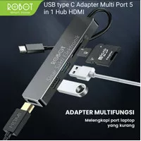 Robot USB C HUB 5 in 1 Type C Card Reader Multiport Adapter Ipad Pro 4