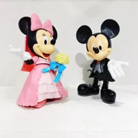 mainan action figure mickey minnie wedding pink dress tinggi sekitar 5