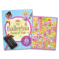 Ballerina ballet coloring book buku mewarnai anak set crayon sticker
