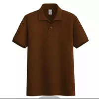 Kaos polo shirt polos | kaos kerah pria seragam polos coklat tua