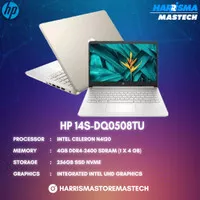 Laptop HP 14s-dq0508TU|Celeron N4120 4GB/256GB SSD/Intel UHD W10+OHS19