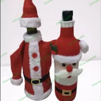 Sarung Botol Baju Santa Suit Wine Cover Bottle Cover Christmas Theme