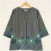 blouse batik kerja wanita, atasan batik kantor, blus batik corak #2