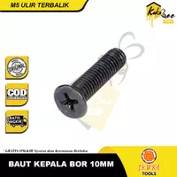 Baut kepala bor 10mm M5 ulir terbalik - Baut mur cordless drill 10 mm