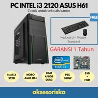 PC RAKITAN/CPU/ KOMPUTER INTEL CORE I3 2120/PC KANTOR/ASUS H61/SSD/HD