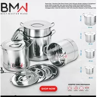 Panci BMW 1 Set 4pcs Stock Pot Steamer Panci Kukus Dandang