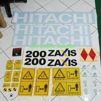 Stiker Hitachi Zaxis 200 /5G Sticker Alat Berat Excavator