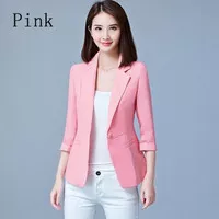 BLAZER WANITA KOREA/JAS WANITA PINK/BLEZER CEWE - PINK - MERAH MUDA,XS