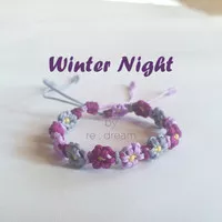 Winter Night - Korean bracelet macrame handmade