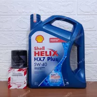 Paket Shell Hx7 5W-40 & Filter Oli Yaris Vios Limo Corolla Original