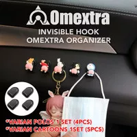 Invisible Hook Omextra Gantungan Kabel Mobil Set Multifungsi ABS