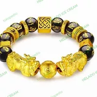 GELANG PIXIU NAGA EMAS dgn mantra Om Ma Ni Pad Me Hum