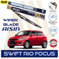Wiper Mobil Suzuki Swift KIA Rio Ford Focus AISIN Sepasang 18-22" ORI