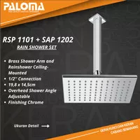 PALOMA RSP 1101 SAP 1202 RAIN SHOWER SET KEPALA SHOWER BRASS CHROME
