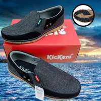 sepatu slop kickers casual premium pria slip on pria canvas kickers