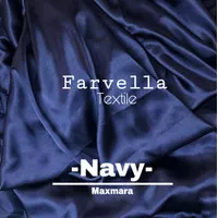 1/2 Meter Satin Silk Charmuse (Maxmara /Maxmara Lux) - Navy