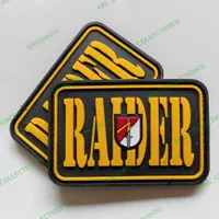 patch rubber logo raider tulisan kotak/rubber patch tni/karet velcro