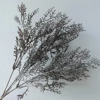 Artificial Leaves Grass Foliage Latex-Daun Pinus Rime Art - Grey Ash
