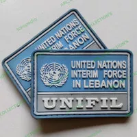 patch rubber logo unifil lebanon/rubber patch un/tempelan emblem