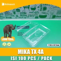 MIKA PLASTIK 4A - MIKA KUE MAKANAN JAJANAN TX 4A - FOODSAFE - 100 PCS