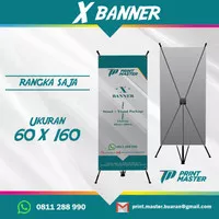 Rangka X Banner Ukuran 60 x 160 cm Besi (Rangka Saja)