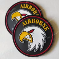 patch rubber logo airborne bulat/rubber patch tni/emblem karet